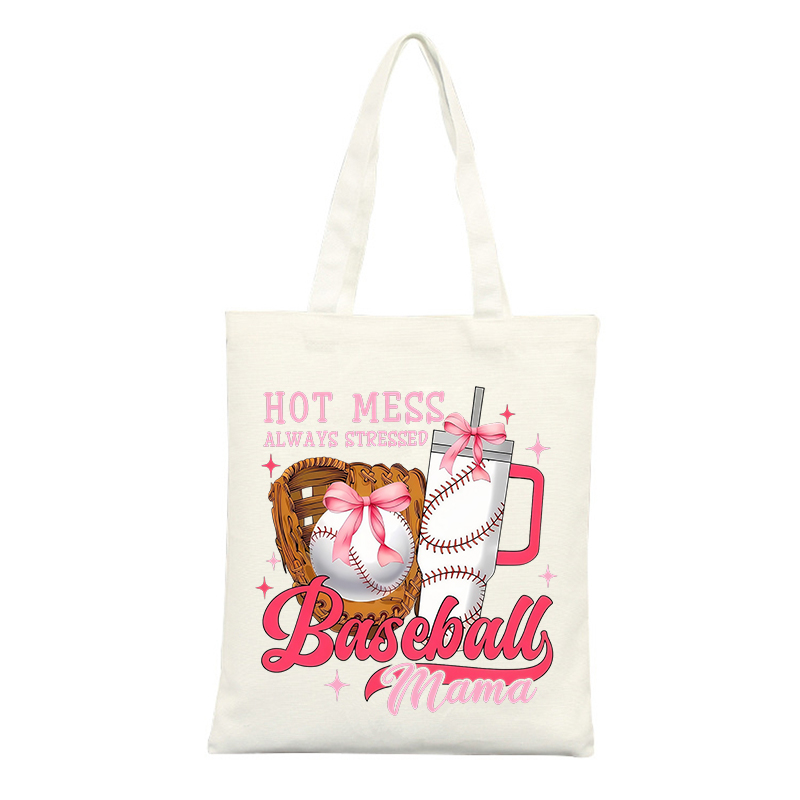 Sports Equipment Shop - Baseball mom canvas tote bag with
