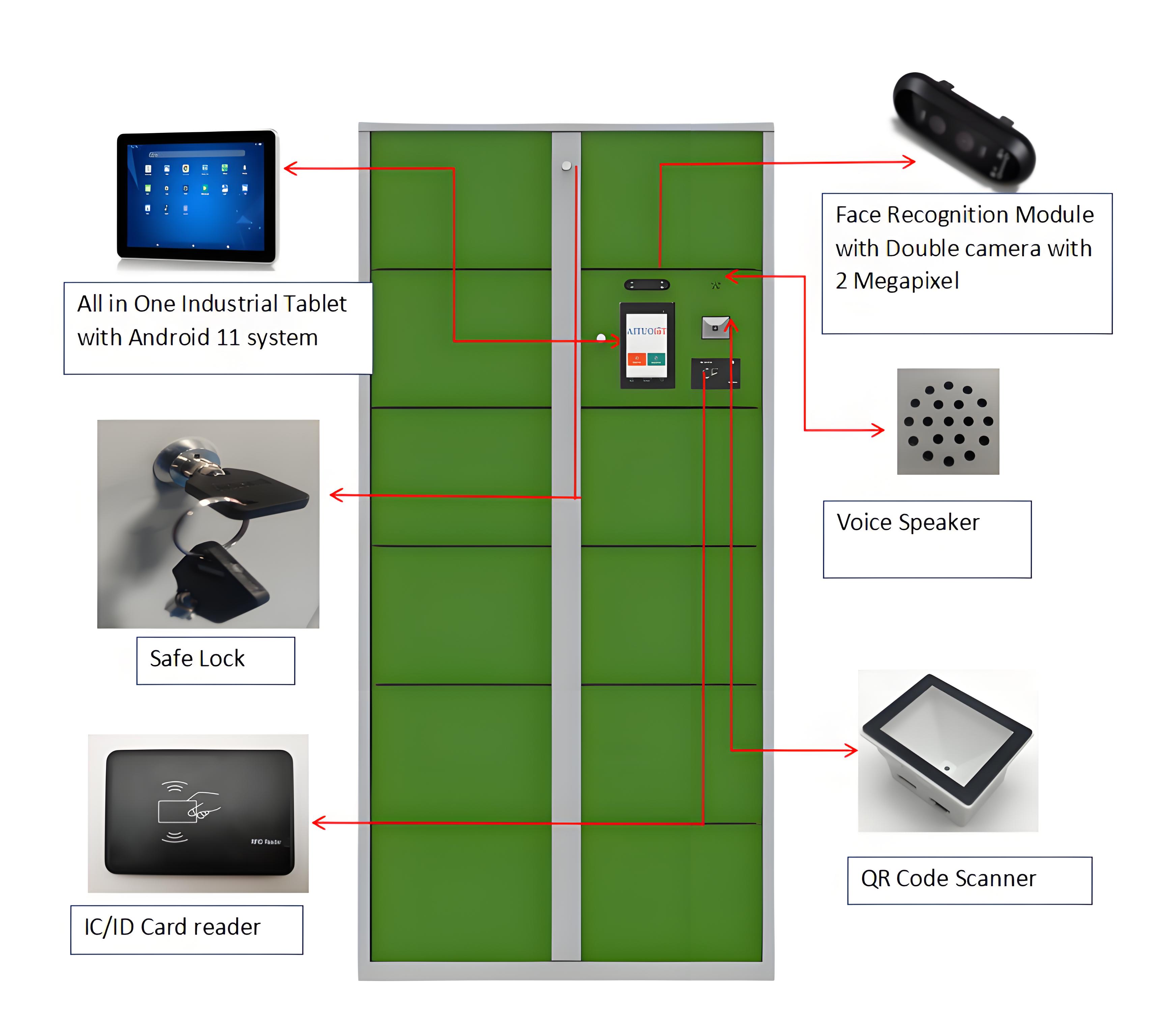 Employee Smart Lockers With Fa - Sports Equipment Locker 评论和价格