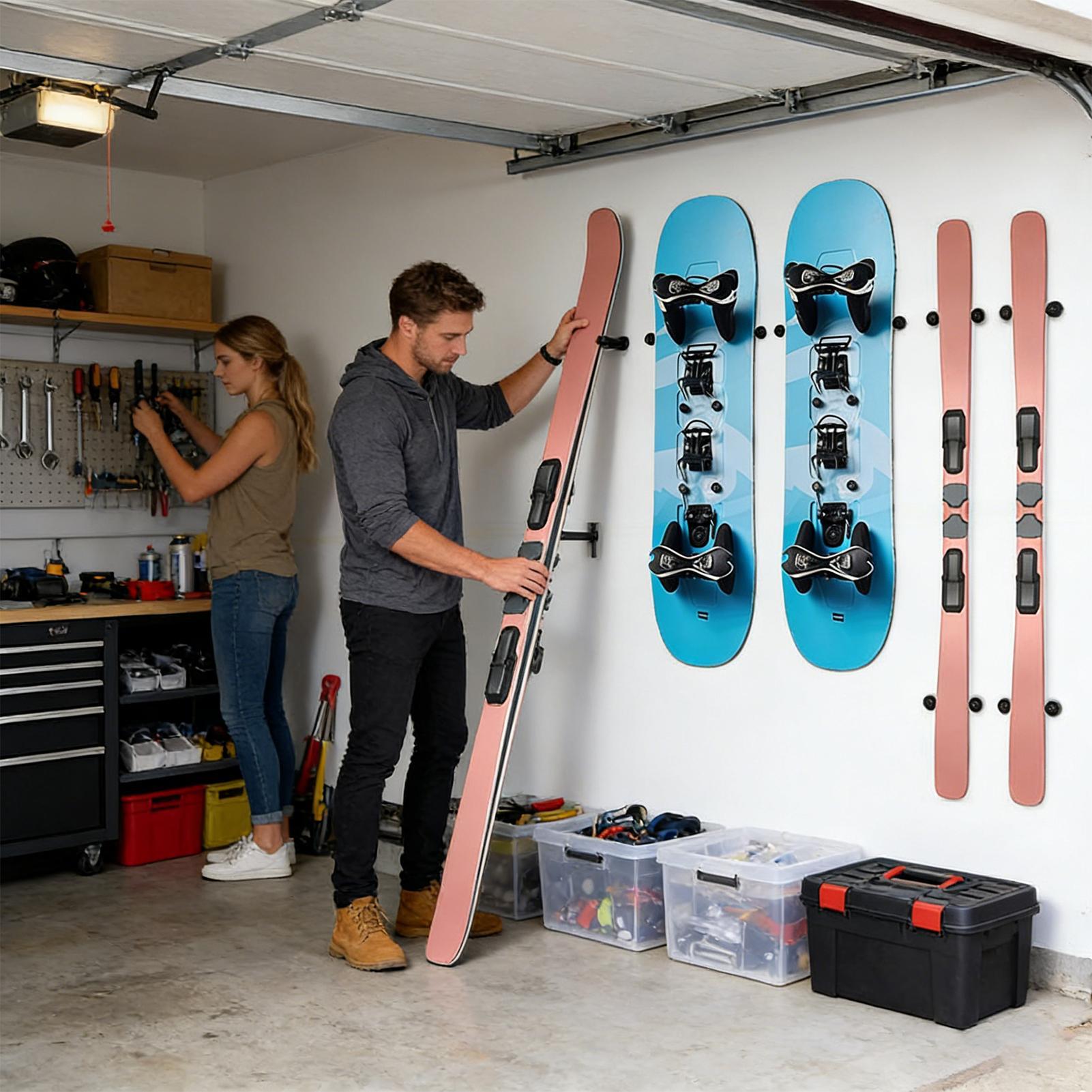 Ski Wall Rack Vertical Snowboa - Sports Equipment Shop 评论和价格